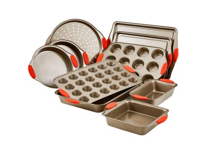 Sada 10 ks pečiacich plechov, uhlíková oceľ, nepriľnavé, so silikónom