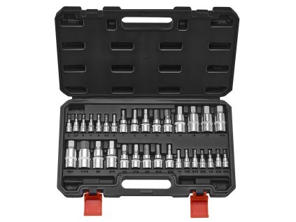 Sada imbusových nadstavcov 32dielna S2/Cr-V SAE/metrické 1/4/3/8/1/2 in