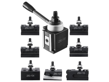 Sada rýchloupínacích držiakov 8 ks klínový typ pre sústruh 152–305 mm