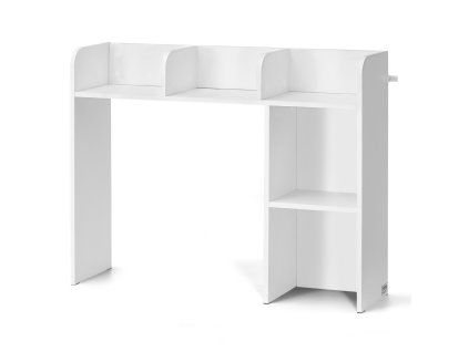 Stolný policový regál 2 úrovne 37.2"×9.5"×28.9", biely, s protišmykom