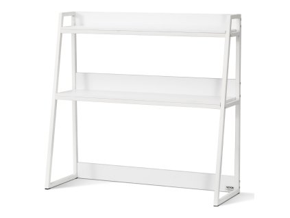 Stolová polica 2-poschodová 37.4"×12.6"×35.4" biela s protišmykom