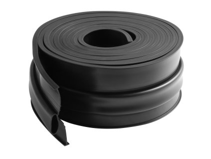 Súprava tesnenia prahu a spodu garážových dverí 16 ft tvar u pvc čierna