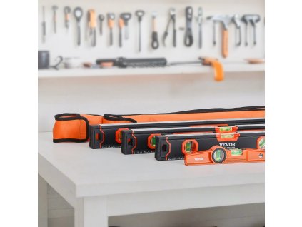 Súprava vodováh 48/24/16/10 inch, svietiace libely, magnetická 10 inch