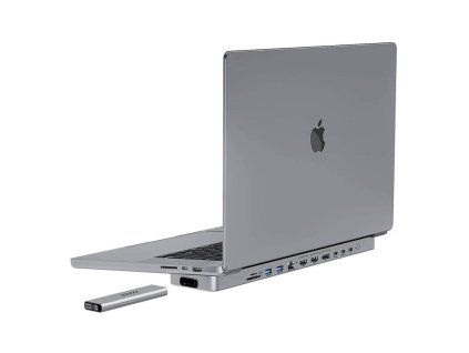 USB-C dokkolóállomás / hub MacBook Pro 16" INVZI MagHub 12in2-hez SSD tálcával (szürke)