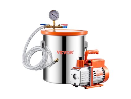 Vakuová komora 19 L s pumpou 100 L/min, nerez, akrylové veko