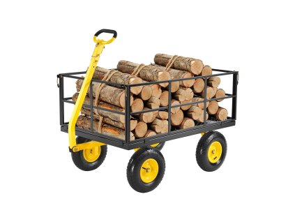 Záhradný oceľový vozík, nosnosť 1400 lbs, 13" terénne kolesá