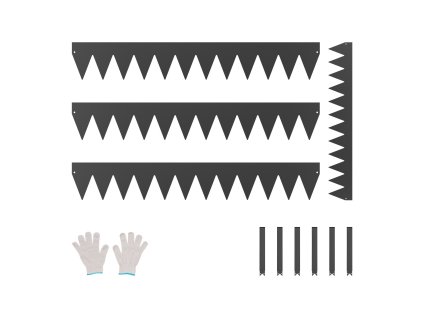 Oceľové záhradné lemovanie 4 ks 40×6 in odolné proti hrdzi, ohybné