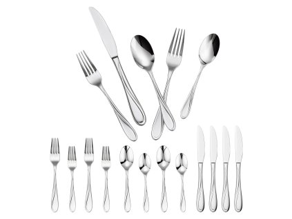 Sada príborov 30 ks, nerez, lesklé, do umývačky riadu, pre 6 osôb