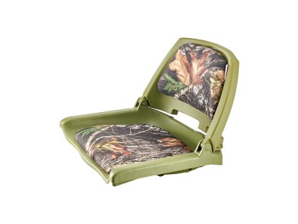 Skladacie sedadlo do lode, nízke operadlo, hrubá pena, pp rám, maskáč