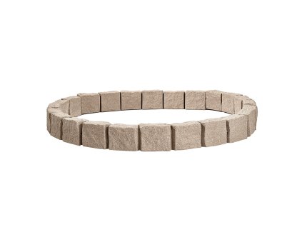 Umelý kamenný obrubník 46.8×3.9 in, flexibilný, béžový s kolíkmi