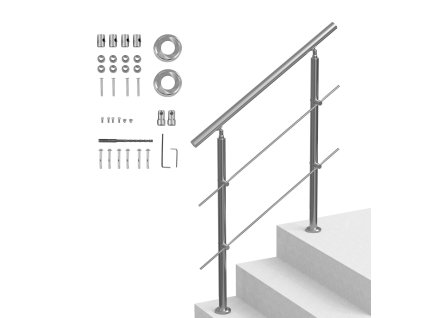 Zábradlie na vonkajšie schody 100.1 cm 2 priečky na verande a terase