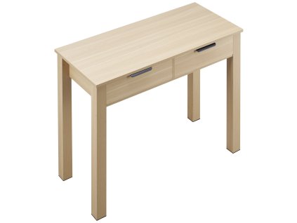 Detský pracovný stôl s zásuvkami, mdf, obdĺžnikový, svetlé drevo