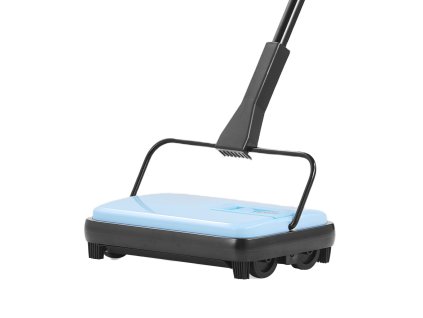 Kobercový zametač 300 ml nádobka, 17 cm šírka na koberce a srsť, modrý