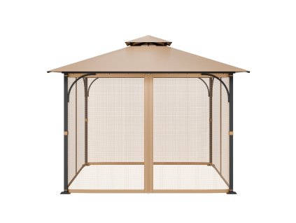 Sieťka na záhradný altánok 10×10×7 FT, 4 panely, dvojitý zips