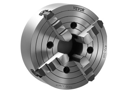 Sklíčidlo 4-čeľusťové na sústruh 250 mm, upínanie 15–250 mm, liatina