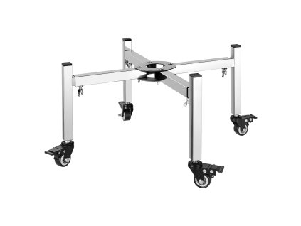 Stojan na ohnisko nastaviteľný 38–68,6 cm, 4 kolieska, nerezový