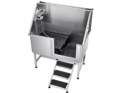 Umývacia vaňa 127 cm pre psy, schody, pe filter, batéria+sprcha