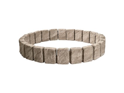 Záhradný obrubník 47.2×9 in, flexibilný, s kotviacimi kolíkmi, béžový