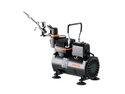 Airbrush súprava 1/6 HP, dvojčinná pištoľ s 3 ihlami, kompresor hadica