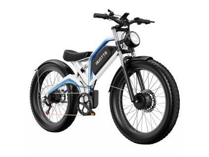 DUOTTS N26 Electric Bike, 750W*2 Motors, 55km/h Max Speed, 26*4.0" Inflatable Tires, 48V 20Ah Samsung Battery, 120-150km Range, Shimano 7-Speed, 200kg Max Load - White