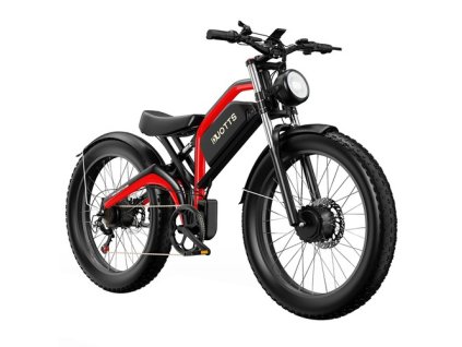 DUOTTS N26 Electric Bike, 750W*2 Motors, 55km/h Max Speed, 26*4.0' Inflatable Tires, 48V 20Ah Samsung Battery, 120-150km Range, Shimano 7-Speed, 200kg Max Load - Black