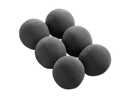 Keramické guľové kamene do ohniska 125 mm, 6 ks, čierne, plynové krby