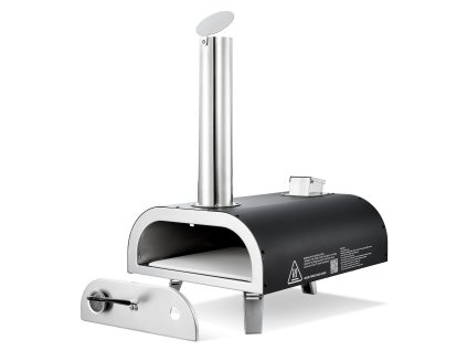 Prenosná pec na pizzu 12 inch, na drevo/pelety, s teplomerom