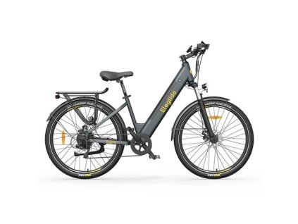 Eleglide T1 STEP-THRU Electric Trekking Bike Trekking E-Bike 27.5 Inch CST Tires 36V 13AH Battery 250W Brushless Motor Shimano 7 Gears Max Speed 25Km/h Max Range 100KM Max Load 120KG IPX4 Waterproof Dual Disk Brake - Gray
