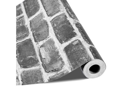 Samolepiaca tapeta 45cm×10m sivý tehlový vzor, vodotesná, umývateľná