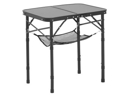 Skladací kempingový stôl, nastaviteľná výška, hliník a mdf, 24×16in