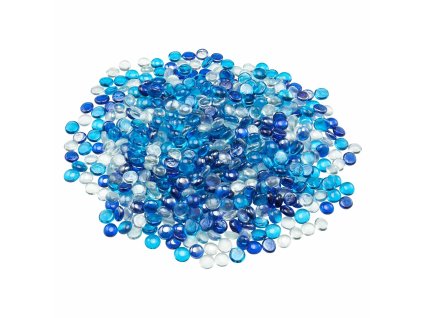 Sklenené kamienky do ohniska 10lbs/4.5kg 3/4-inch kobalt/karibská/číra