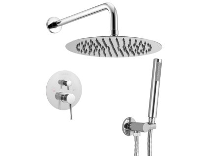 Sprchový set 10-inch (25.4cm) okrúhla hlavica, ručná sprcha, chróm