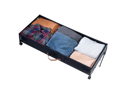 Úložné boxy pod posteľ na kolieskach 915×460×185 mm, priehľadné, 2 ks