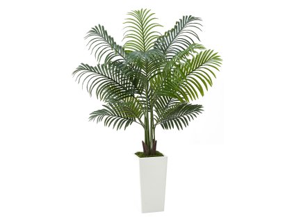 Umelá palma areca 1524 mm v bielom kvetináči do interiéru aj exteriéru