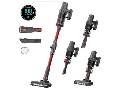 JIGOO C500 Cordless Vacuum Cleaner with 500W Motor, 33KPa Suction, 60min Runtime, Removable Battery and 1.2L Dust Cup