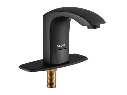 Bezdotyková umývadlová batéria s čidlom, na batérie, 9.5 mm, čierna