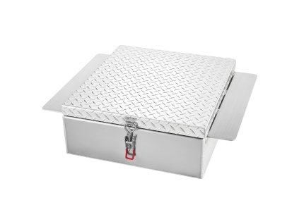 Box do korby, hliník diamantový plech, 770×610×230 mm, nosnosť 100 kg