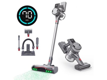 Maircle S3 Pro Cordless Vacuum Cleaner, with Store and Charge 2-in-1 Dock, 70min Runtime, 35kPa Power Suction, Green LED Headlight, 210AW Brushless Motor, for Hard Floors, Carpet and Pet Hair