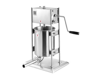 Manuálna plnička na klobásy 22 LBS/10 L vertikálna nerezová 5 trubíc