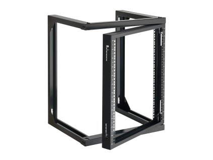Nástenný 12U serverový rack, nosnosť 68.04 kg, 180° dvere, oceľ