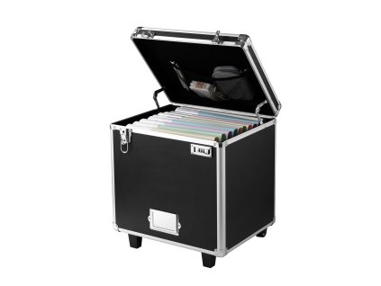 Prenosný box na spisy s zámkom a teleskopickou rukoväťou 395×320×380 mm