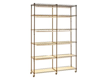 Stojan na rastliny 6-poschodový dvojradový 180 cm, 200W, kolieska