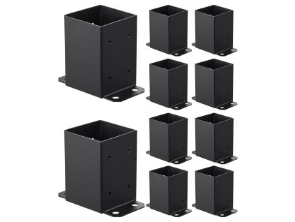 Základňa stĺpu 4×4 10 ks, vnútorná 3.6×3.6 inch / 91.44×91.44 mm, oceľ