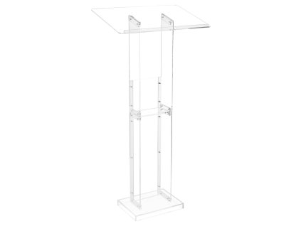 Akrylový rečnícky pult 1265 mm, prenosný s policou a zarážkou