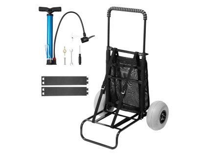 Plážový vozík 20.1"×14.6", 9" kolesá, 165 LBS, výška 27.2"–44.9"