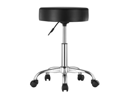 Stolička na kolieskach, nosnosť 450 LBS, nastaviteľná výška, čierna