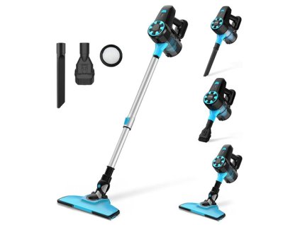YISORA N3 Cordless Vacuum Cleaner, 17kPa Powerful Suction, 0.7L Dust Cup, 40min Runtime, 2200mAh Capacity, 70dB Noise Level, Light Blue