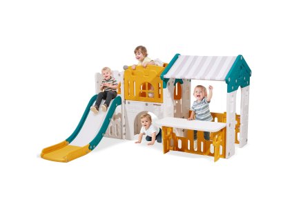 Detské ihrisko pre batoľatá 1+ so šmýkačkou, tunelom, basketbalom