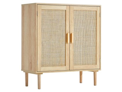 Ratanová komoda s 2 magnetickými dverami a nastaviteľnými policami