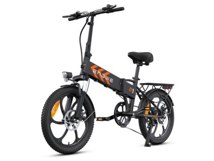 ENGWE P1 20*1.95 inch Folding Electric Bike, 250W Motor 36V 12.5Ah Battery 25km/h Max Speed, Dual Disc Brake IPX5 Waterproof  - Black